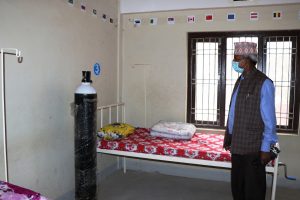 नमोबुद्धमा अक्सिजनसहितको २५ शैयाको आइसोलेसन स्थापना