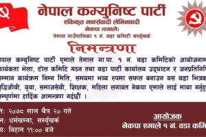 तेमाल १ सर्स्यूंखर्कमा आइतबार एमालेको वृहत वडा भेला हुदै