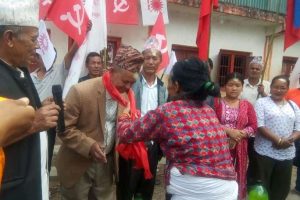 तेमालको २ नं. वडा चुखामा एमालेको घरदैलो अभियान शुरु