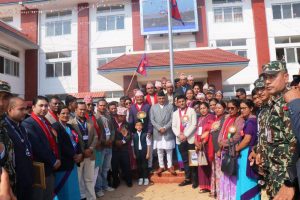 मण्डनदेउपुर नगरको अत्याधुनिक प्रशासकीय भवनको राष्ट्रपतिद्धारा उद्घाटन