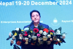 पूर्वाधार निर्माण र सेवा विस्तारका क्षेत्रमा स्वदेशी तथा विदेशी लगानी बढाउँदै लैजानुपर्छ: पूर्वराष्ट्रपति भण्डारी