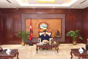 प्रधानमन्त्री ओली र श्रीलंकाका पूर्वराष्ट्रपति रनिलबीच बालुवाटारमा भेटवार्ता